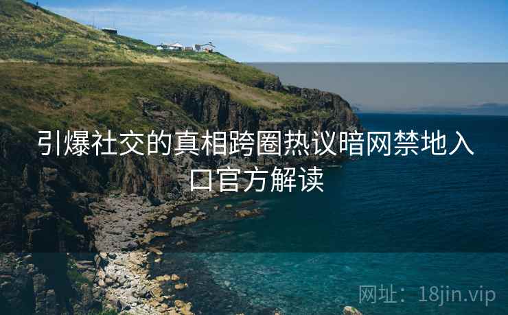 引爆社交的真相跨圈热议暗网禁地入口官方解读