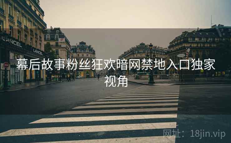 幕后故事粉丝狂欢暗网禁地入口独家视角