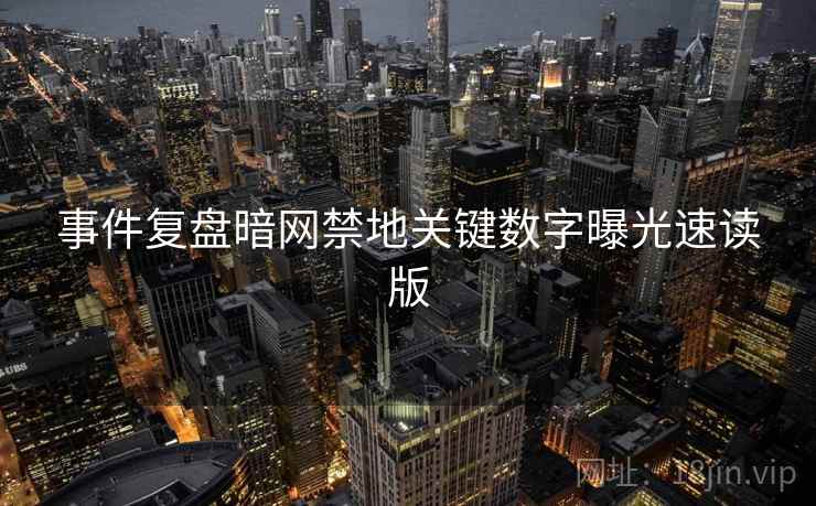 事件复盘暗网禁地关键数字曝光速读版  第1张