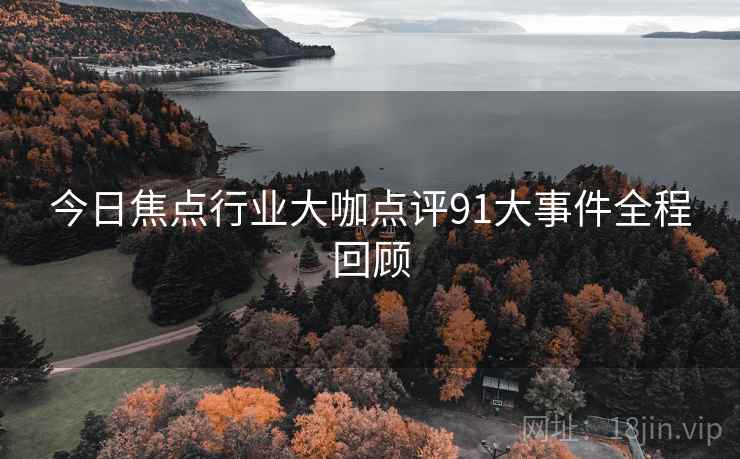 今日焦点行业大咖点评91大事件全程回顾  第2张
