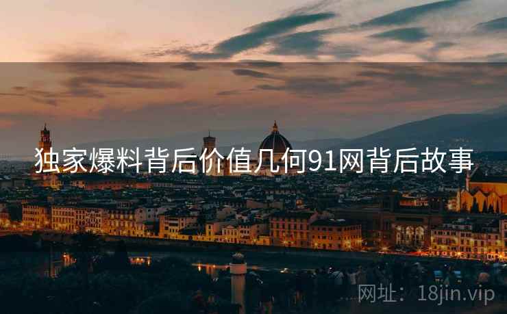 独家爆料背后价值几何91网背后故事